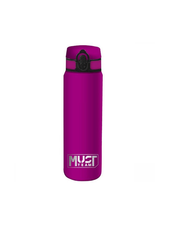 Must Water Bottle Stainless Steel 600ml Purple