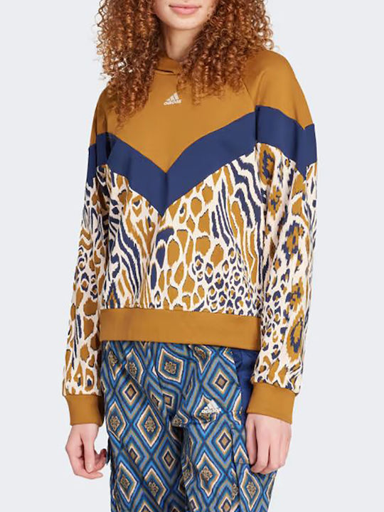adidas Farm Women's Sweatshirt Hooded Brown