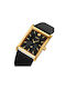 Skmei 9256 Watch Battery with Leather Strap Black/Gold