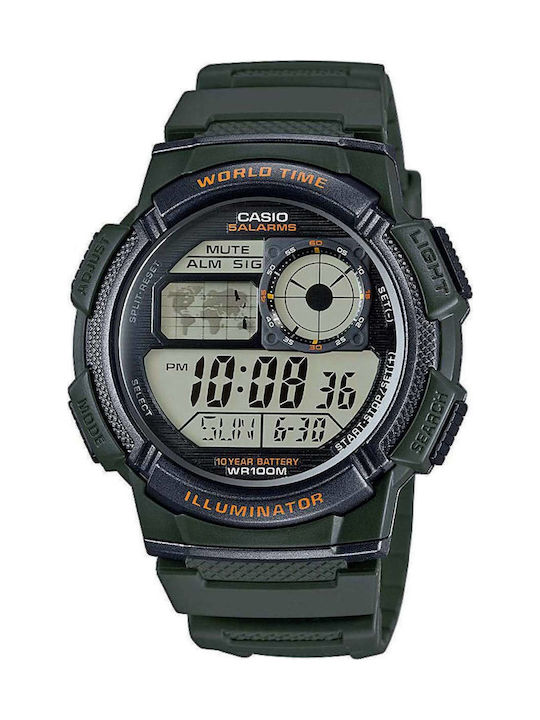 Casio World Time Illuminator Ceas Digital Pentru Bărbați 43mm