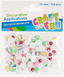 Craft with Fun Ματόχαντρες Χειροτεχνίας 100τμχ 10mm
