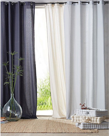 La Redoute Interieurs Κουρτίνα με Τρέσα Λευκή 135x220εκ.