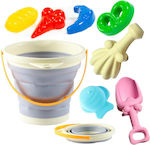 Beach Bucket Set with Accessories made of Silicone 22.5cm