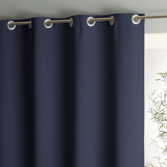 La Redoute Interieurs Mit Grommets Blau 140x250cm La Redoute Interieurs Mit Grommets Blau 140x250cm