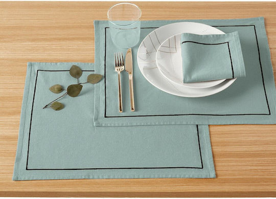 La Redoute Interieurs Napkin Linen Set 4pcs Green 35x45cm