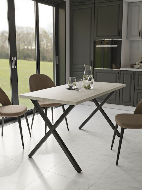 Houston Tisch Speisesaal Holz mit Metallgestell...