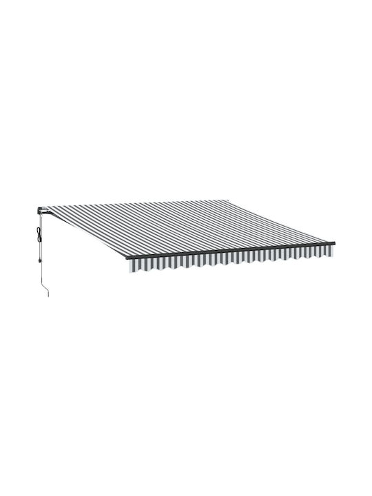 vidaXL Τέντα Βεράντας με Led Γκρι 4x3m