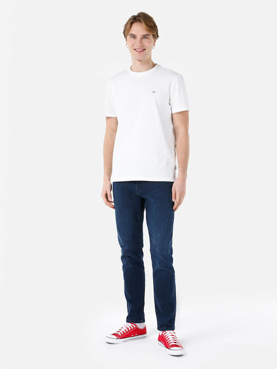 Pantaloni De Blugi Pentru Bărbați Cu Fit Slim Îngustă Culoare Albastră