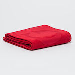 Guess Logo Red Cotton Beach Towel 180x100cm