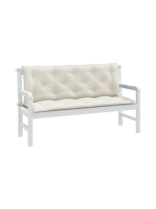 vidaXL Garden Bench Cushion with Backrest Beige 50x150cm