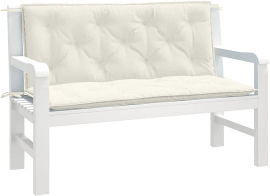 vidaXL Garden Bench Cushions Beige 2 Pieces 50x120cm
