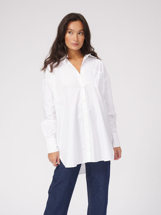 TeeShoppen Women's Long Sleeve Shirt White