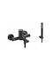 Karag Mixing Bathtub Shower Faucet Complete Set Black