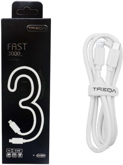 Редовна USB-C към Lightning кабел Бял 3м