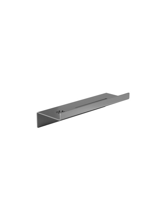 Verdi Wall Mounted Bathroom Shelf Metallic 30x9x7cm Black