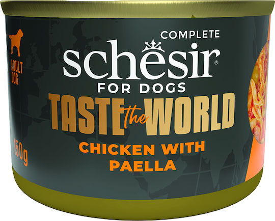 Schesir Taste the World Υγρή Τροφή Σκύλων σε Κονσέρβα με Κοτόπουλο χωρίς Γλουτένη 150gr