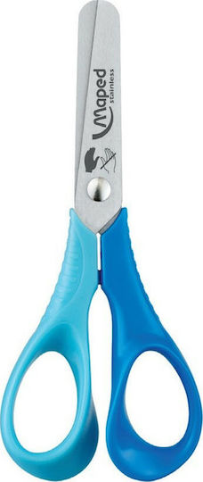 Maped Kids Scissors for Crafts for Left-Handers 12cm with Light Blue Plastic Blade