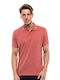 Biston Men's Short Sleeve Blouse Polo Rusty Red