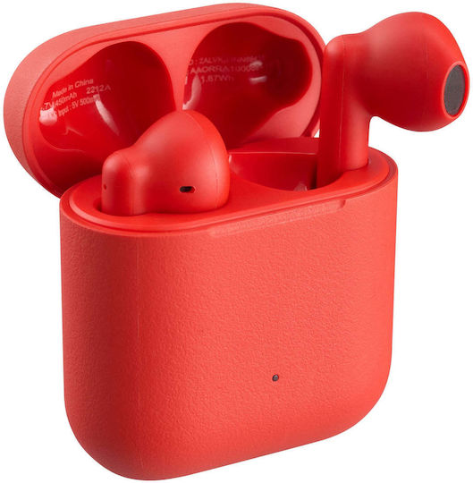 Inpods 12 Earbud Bluetooth Handsfree Earphones with Sweat Resistance and Charging Case Red