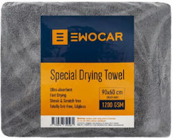 Ewocar Lavetă Din Microfibră Pentru Uscare 1200 Greutatea Țesăturii Gri 90x60cm