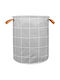 Collapsible Laundry Basket 3 Compartments Black-Gray-White