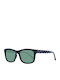 Ted Baker Unisex Sunglasses with Black Plastic Frame and Green Lens TB1455 011