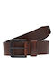 Men's Belt Leather Brown Stone