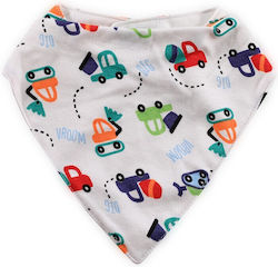 Lorelli Bandana Fabric with Hoop & Loop Fastener Blue Cars