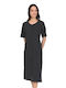 Summer Shirt Dress Black
