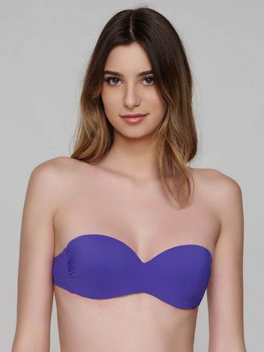 Blue Sense Bikini Strapless Purple Women's Luna Splendida 52358