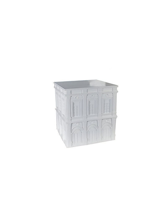 Square Side Table White L54xW54xH19cm