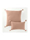 La Redoute Interieurs Kumla Decorative Pillow Case 100% Cotton Pink 30x50cm