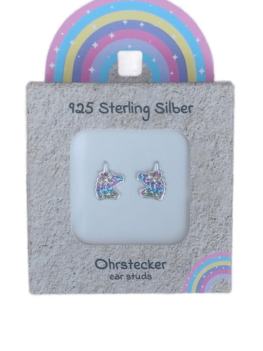 BB Klostermann Kids Earrings Studs Unicorns made of Silver