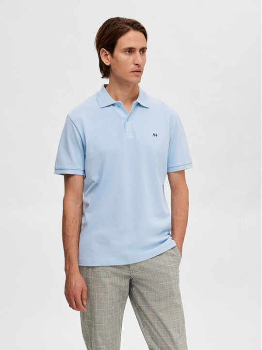 Selected Homme Ανδρική Μπλούζα Κοντομάνικη Polo Γαλάζιο