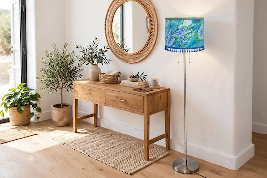 Oxygen Blue Leef Floor Lamp H175cm. with Socket for Bulb E27 green&blue leef