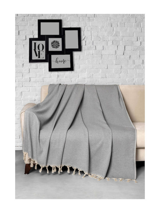 Sofa Throws 2 Seater 170x230cm Grey