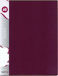 Typotrust Ντοσιέ Σουπλ με 60 Διαφάνειες για Χαρτί A4 Μπορντό