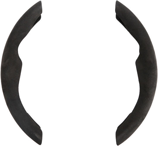 Lampa Car Steering Wheel Cover Microfiber Black with Black Stitching