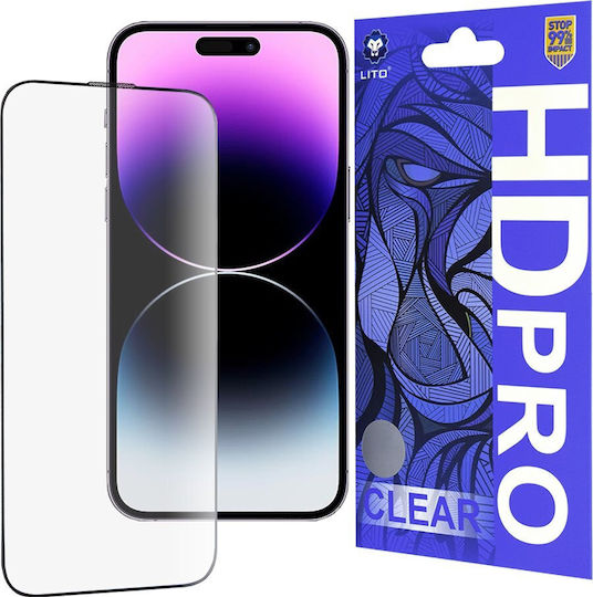 Lito Закалено стъкло Черен (iPhone 14 Pro Max)