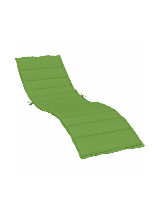 vidaXL Sunbed Cushion with Backrest Green Melan...