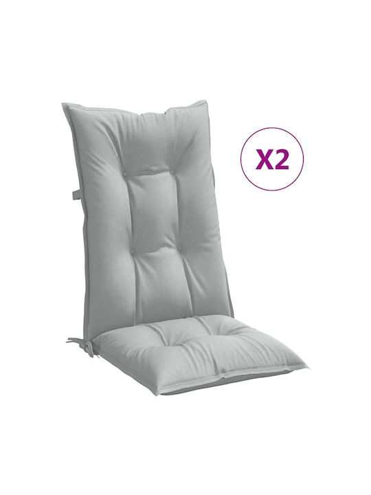 vidaXL Perna Scaunului De Grădină Cu Spătar Gri Deschis 2 Bucăți 50x120cm