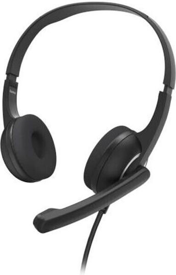 HAMA HS-USB250 V2 On Ear Multimedia Ακουστικά με μικρόφωνο και σύνδεση USB-A