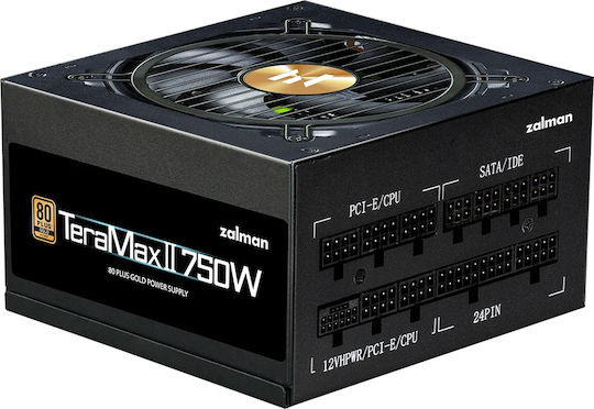 Zalman TeraMax II 750W Μαύρο Τροφοδοτικό Υπολογιστή Full Modular 80 Plus Gold