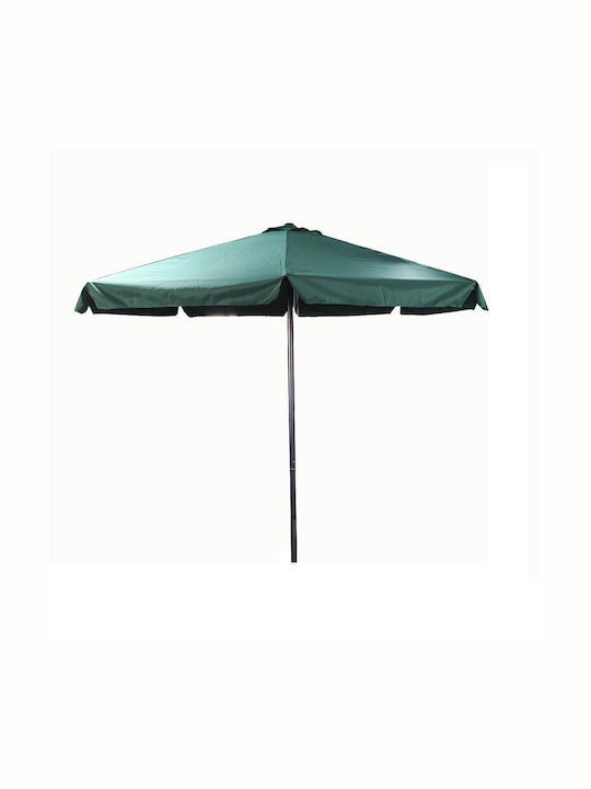 Circular Garden Umbrella Metal Blue Diameter 3.5m