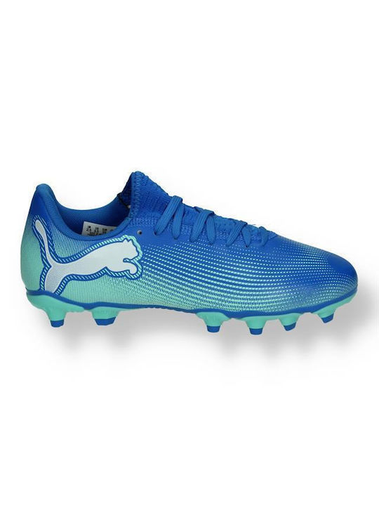 Puma Future 7 Play FG/AG Scăzut Pantofi de Fotbal cu clești Albastre