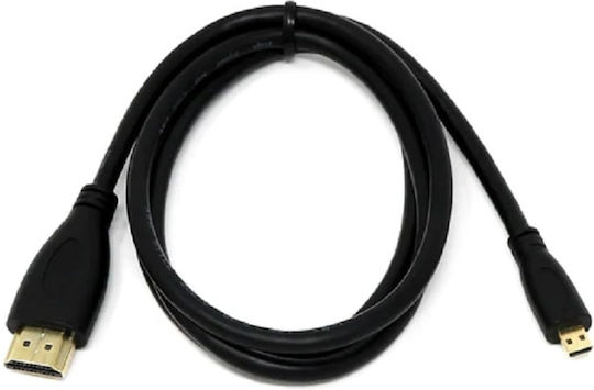 HDMI Кабел HDMI Мъжки - Микро HDMI Мъжки 1м Черен