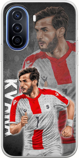 Euro 2024 Khvicha Kvaratskhelia Huawei Nova Y70 Flexible Tpu Transparent Silicone