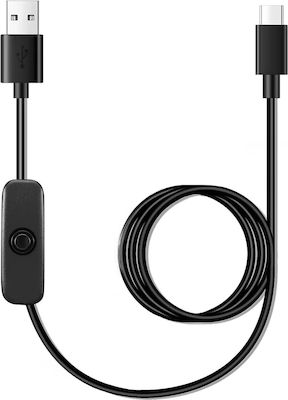 Powertech USB 2.0 Cable USB-C male - USB-C 10W Μαύρο 2m (CAB-UC085)