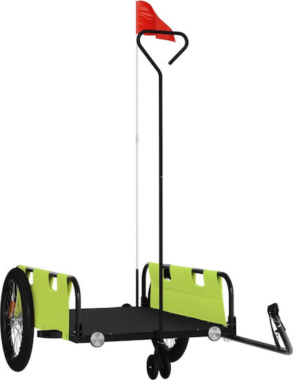 Vidaxl Suport pentru Animale de Companie pentru Bicicletă Verde Negru Oxford/Fier Verde