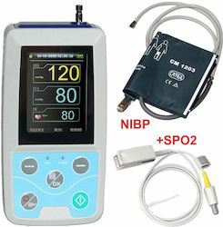 Contec PM50 ABPM+ SpO2 Fortgeschrittenes Blutdruckmessgerät Halter Oximeter 1 Erwachsenen-Manschette Fingersensor SpO2 Erwachsene 24-Stunden-Messung PC-Software